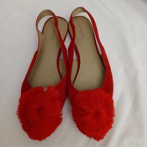 Gunmetal Red Slingback Flats 11